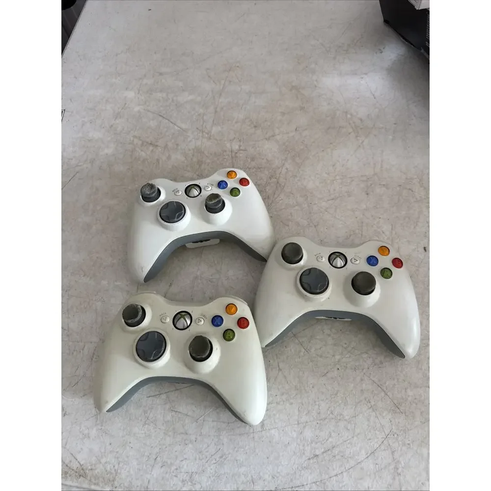 Xbox 360 Wireless Controller White OEM Genuine Microsoft Tested Lot Of 3